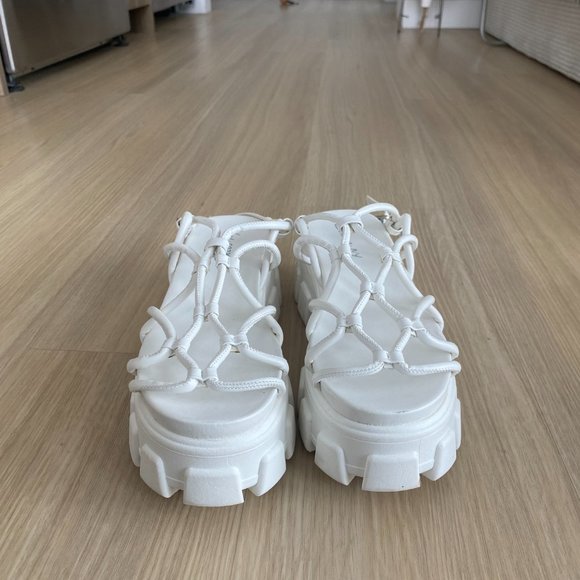 Circus NY by Sam Edelman Chunky White Platform Summer Sandals: Womens 7 - Picture 2 of 8